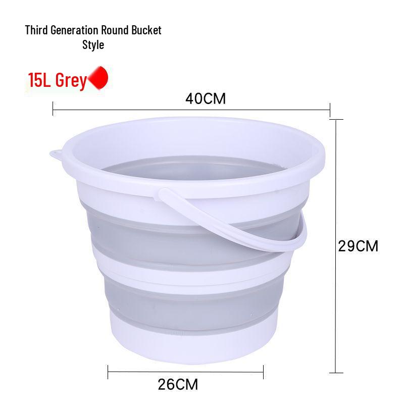 Collapsible Portable Water Bucket for Car Wash, Outdoor, Fishing, and Travel