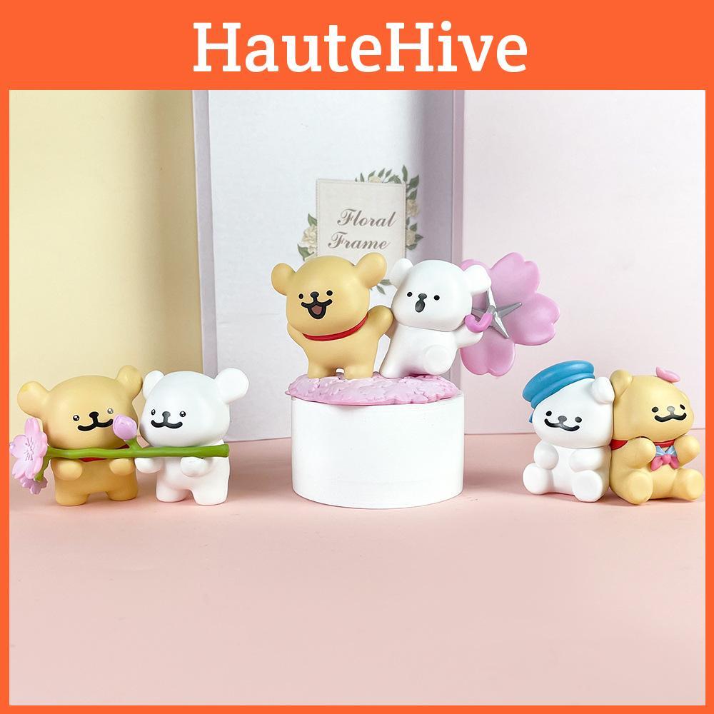 Maltese Dog Romantic Sakura Series Pvc Collectible Figure For Anime Fans And Desk Decor