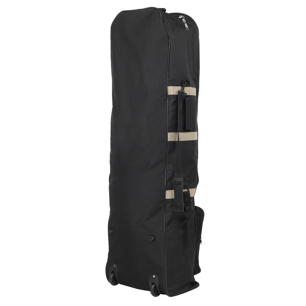 Golf Travel Bag with Wheels Foldable 600D Oxford Golf Aviation Bag Club Case Storage PouchGold