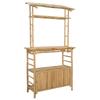 Outdoor Bartisch Natur 110 x 50 x 210 cm Bambus