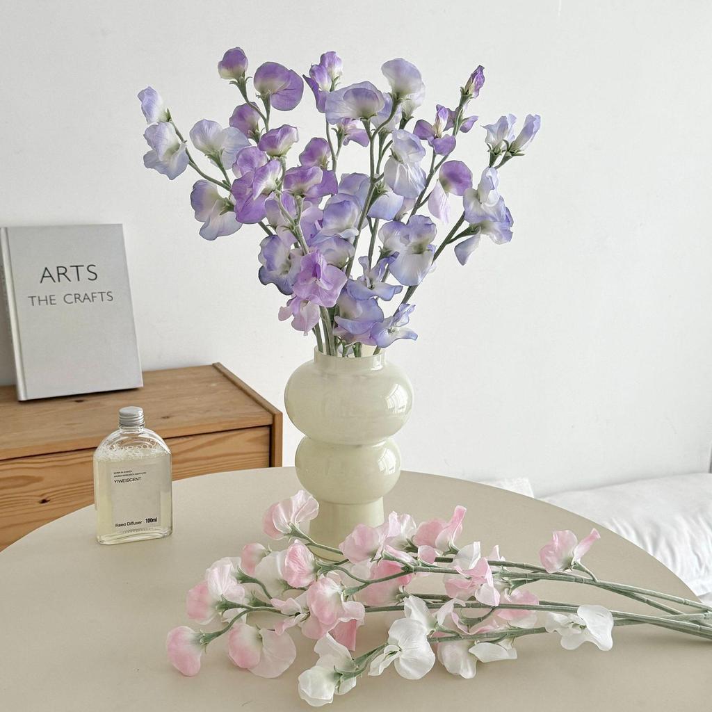 High-Quality Pink-Purple Scented Pea Flower Decor for Home & Wedding
