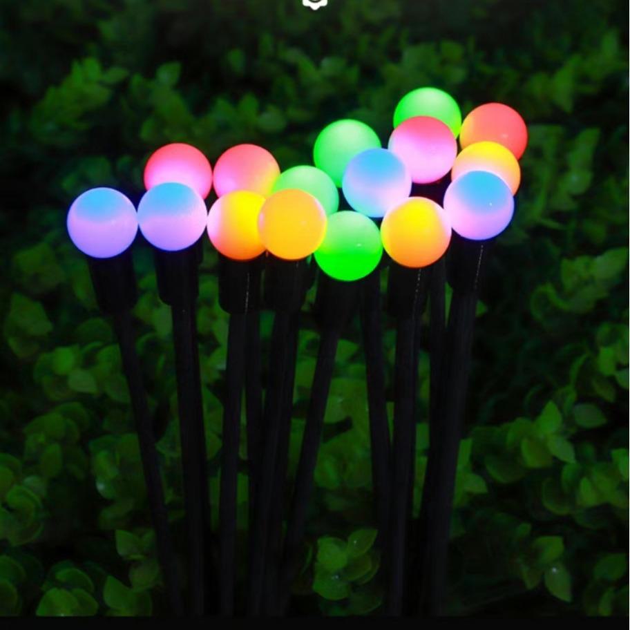 Wind-Powered LED Firefly Solar Garden Light – Outdoor Waterproof Decorative Lawn Light for Camping Atmosphere