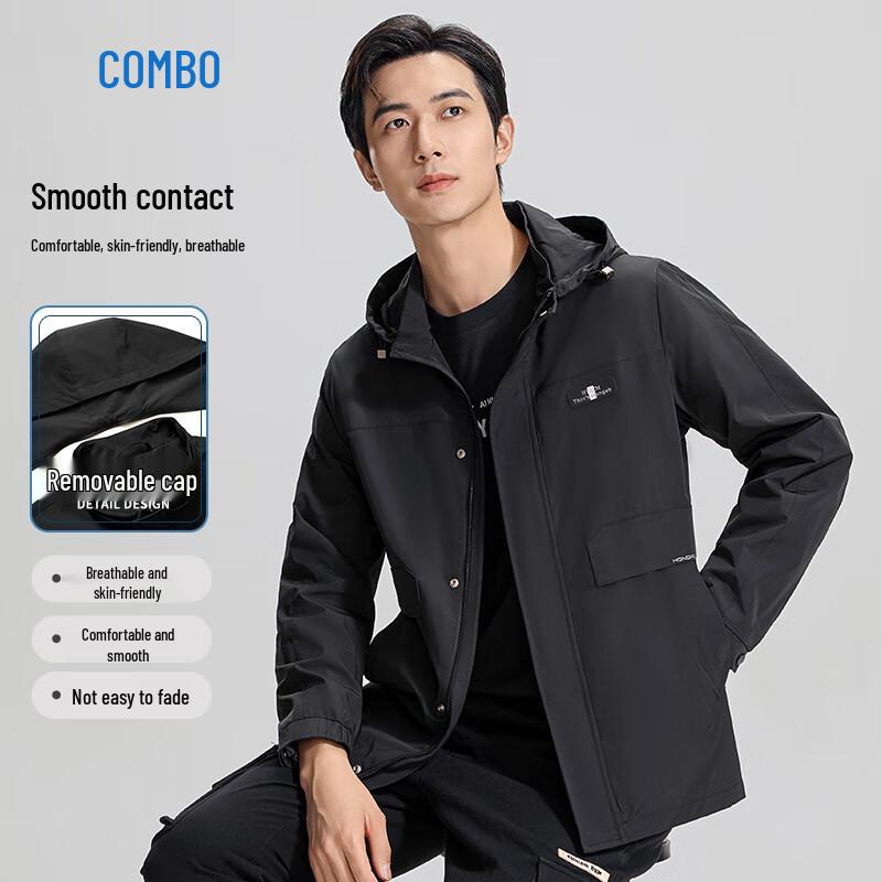 Kangbo Men s Detachable Hood Casual Jacket 4XL