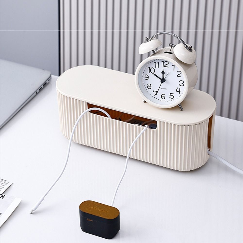 Dustproof Power Strip Storage Box With Lid Power Strip Organizer Wire Management Case Home