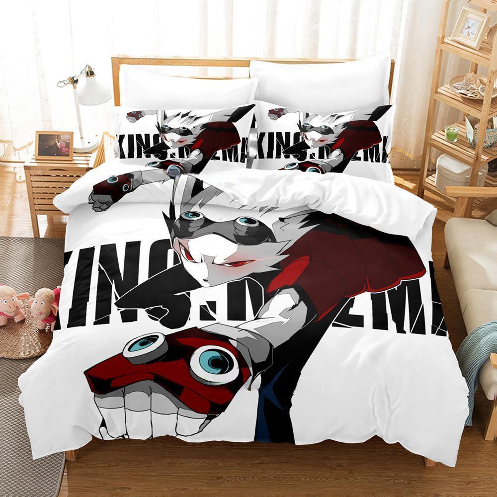 Fashion 3d Print Summer Wars King Kazma Bedding Set Cartoon Anime Three-piece Set Adult Kid Bedroom Duvetcover Sets Home Textile