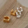 Prevent Allergy Square Geometric  Ear Buckle Korean  Style Minimalist Hoop Earring  Party