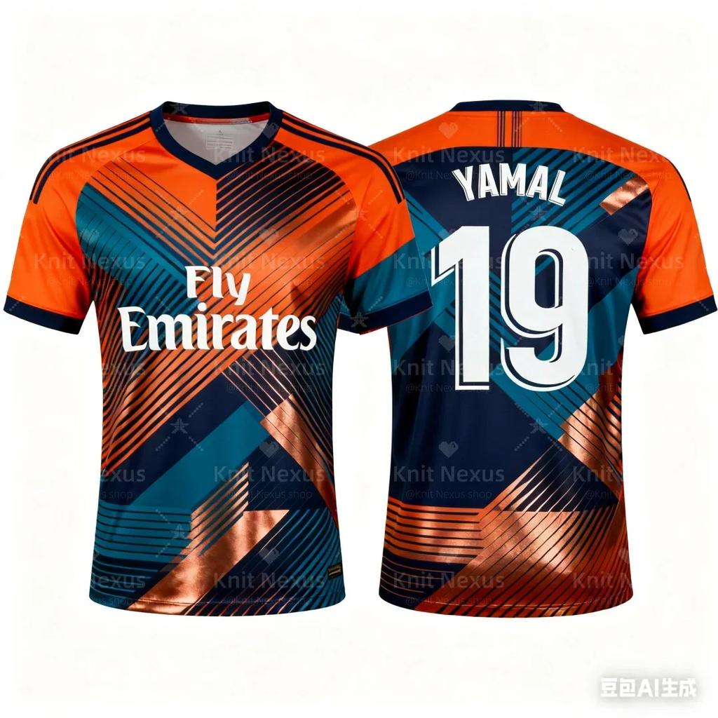 Men's Outdoor Soccer Shirt, Sports T-shirt, Fitness Style, 3D Print, Kids' Clothing, Summer