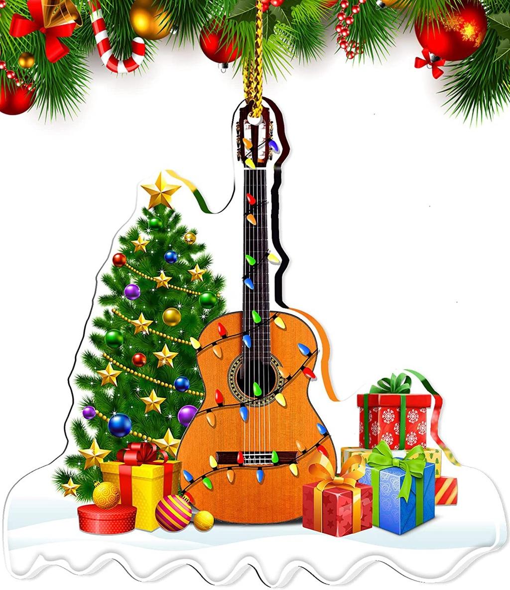 

Acrylic Musical Instrument Christmas Tree Decorations Modern Style Hanging Ornaments For Cars Backpacks And Home Characters) StyleE