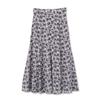 Jill by Jill Stuart Women's Shadow Flower Print Skirt, Blue, 125-3120018