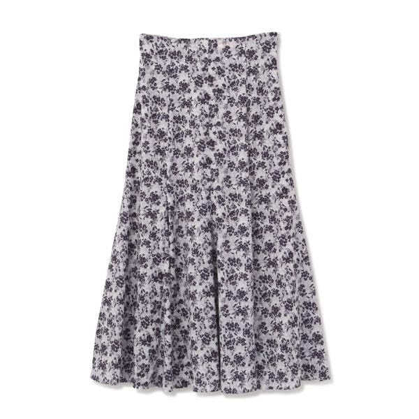 Jill by Jill Stuart Women's Shadow Flower Print Skirt, Blue, 125-3120018