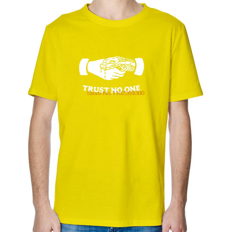 Trust No One Snake Handshake Funny Shirts Graphic Tee Summer Tops  TShirt New Arrival Goods Cotton New Shirts And TShirts