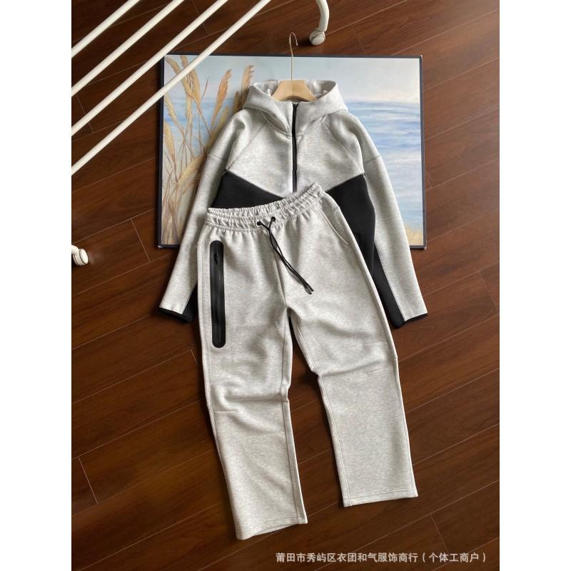 2026 Womens Tracksuit Set Hooded Jacket Sweatpants Casual Sportswear
