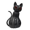 Black Cat Figurine Halloween Table Centerpiece Resin Cat Statue with Spooky Eyes for Party Home Mantel Shelf Decor Cat Lover Gift
