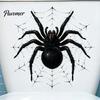 Realistic Spider Pattern Decor Halloween Toilet Cover Sticker, Scary Black Tank Festival Atmosphere Wall Sticker Lid Decal, Self-Adhesive Bathroom for
