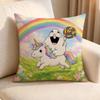 Meme Funny Hamster Meme Cushion Cover Linen AntiMite Antibacterial Cushion Cover Invisible Zipper Sofa Decor