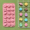 18 Cavity 3D Silicone Mold Bow Leaf Jelly Ice Pudding Soap Mold Fondant Chocolate Cake Decorations Baking Tool