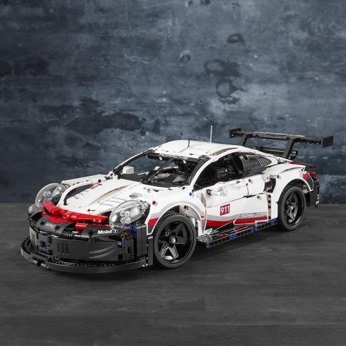 Lego® - voiture de course technic porsche 911 rsr détaillée à construire - modèle de collection - 42096