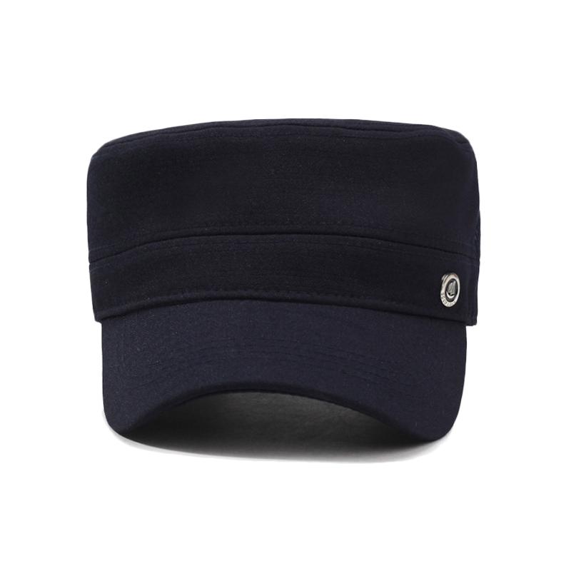 Men's Spring Summer Net Cap Flat Top Cap Outdoor Sun Hat Middle-Aged Breathable Cap
