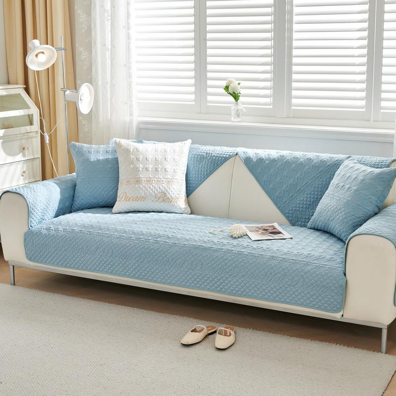 Sofa Cushion Four Seasons Universal Living Room Leather Sofa Cover Non-Slip Cushion Cover Cloth