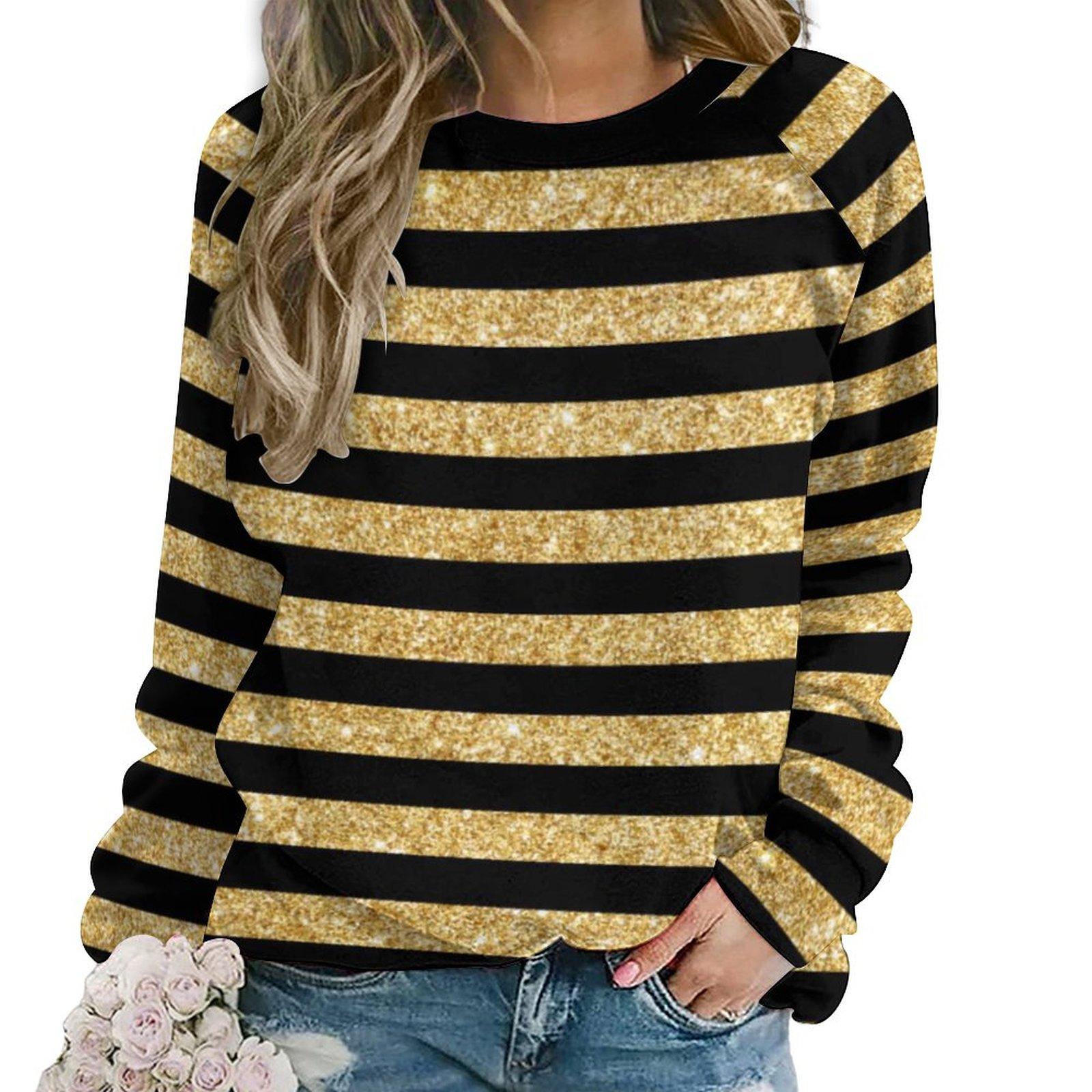 

Жіноча футболка з 3D принтом у райдужну смужку, з круглим вирізом, з довгим рукавом, мила, повсякденна, худі, великого розміру, модна футболка XL