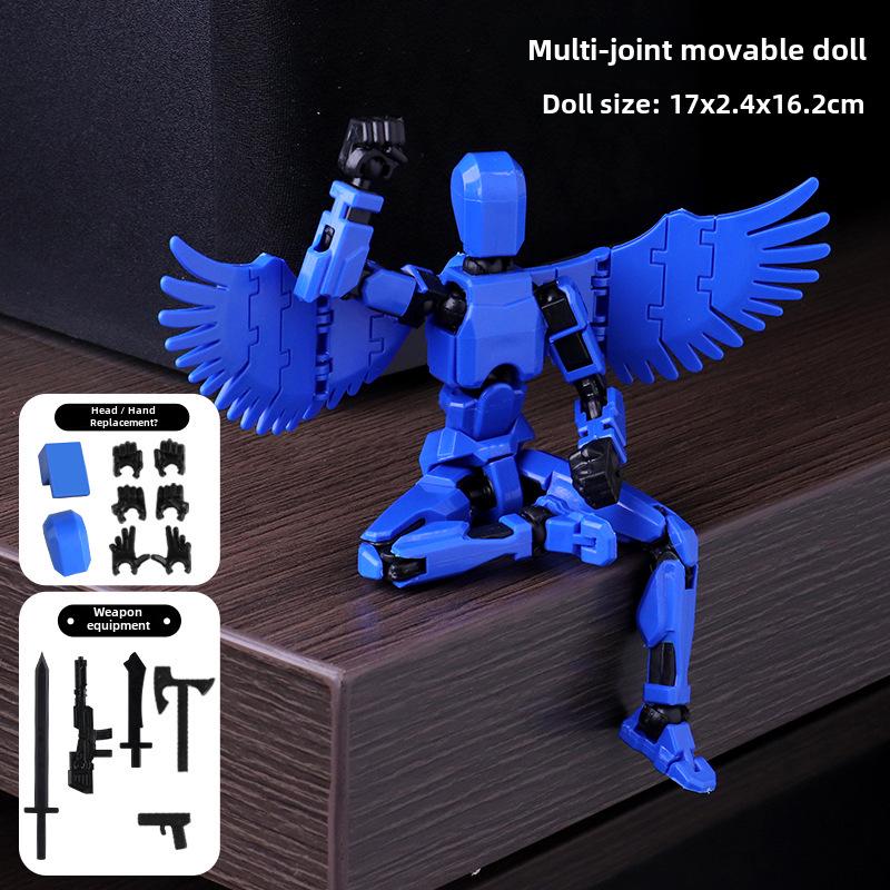 Lucky Doll: 13-Point Articulated 3D Printed Toy, 3rd Gen DIY Stress Relief Figure
