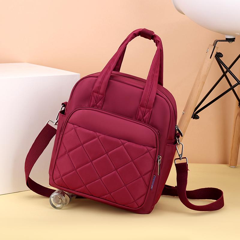 Rhomboid Tote Bag for Women – Stylish Shoulder Backpack with Adjustable Strap & Multiple Pockets – Perfect for Work, School & Daily Use