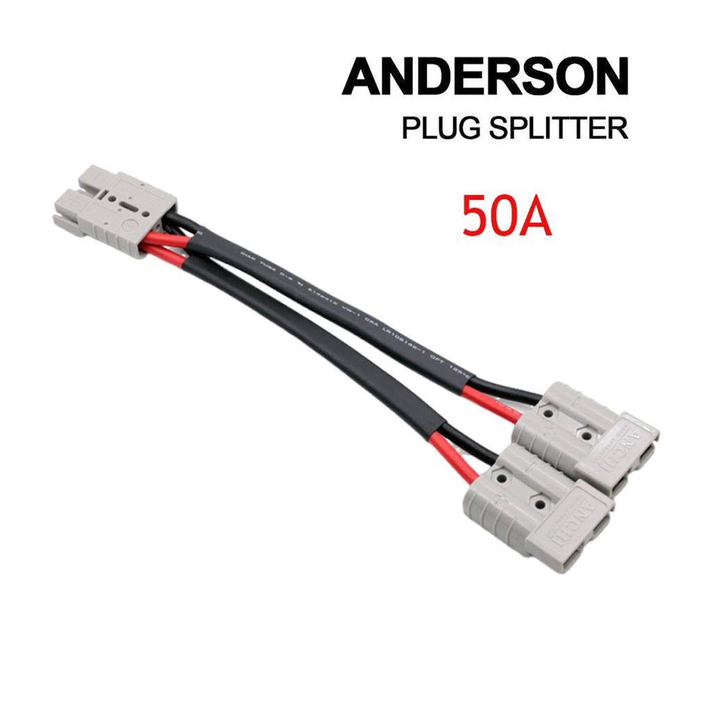 50 Amp Anderson Plug Connector Double Y Adaptor 6mm Cable  For Anderson Reliable