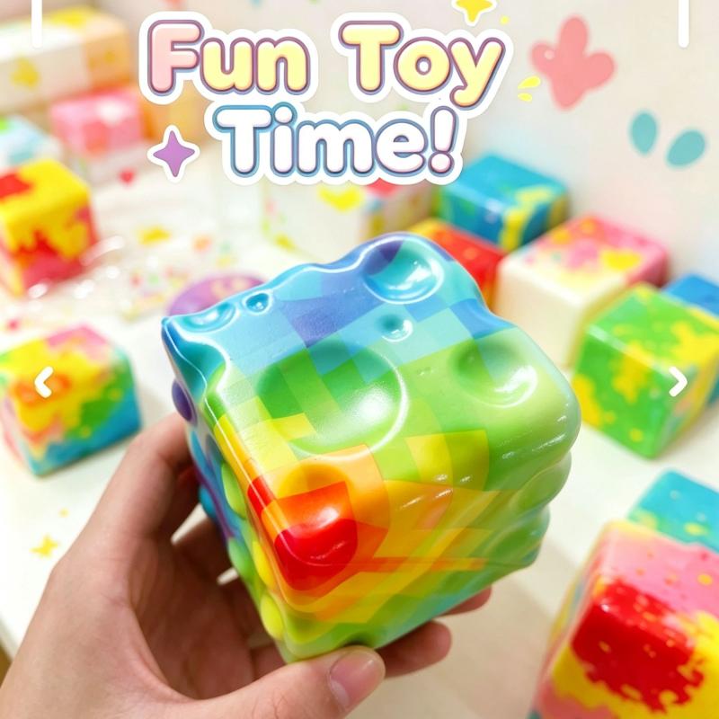 Slow Rising 8cm Cheese Decompression Toy Maltose Filled Ideal Office Desk Fidget Toy