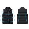 Autumn Winter Men Vest Cotton Padded Thick Solid Color Stand Collar Zipper Windproof Jacket Streetwear