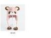 Kids' Warm Plush Hat with 3D Ears - Thick, Windproof, Ear-Protective Pullover for Autumn and Winter
