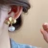 French Flower Pearl Earrings Elegant Irregular Drop Earrings Temperament Charm Earrings Vacation Party Jewelry For Women
