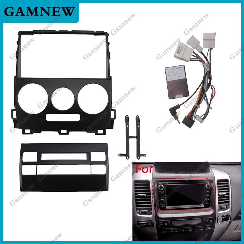9 Inch Car Frame Fascia Adapter Canbus Box Android Radio Dash Fitting Panel Kit For Toyota Prado 120 Land Cruiser 2003-2009