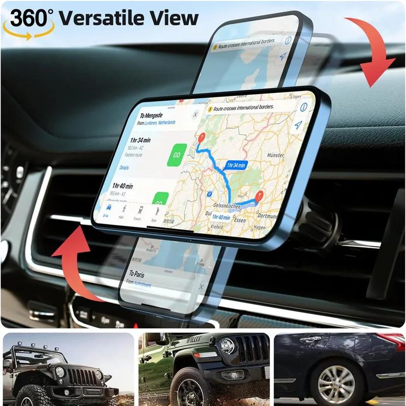 30W Magnetic Car Wireless Charger Mount Fast Charging Air Vent Magnet Car Phone Holder Stand for iPhone 15 14 13 Pro Max Mini