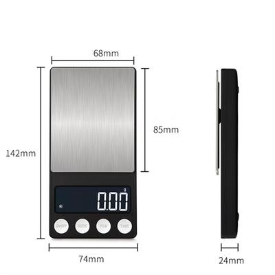Ručná digitálna váha 500g/0,1g 200g/0,01g Balančná váha Elektronická kuchynská váha Nerezová platforma Váha na šperky