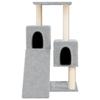 VidaXL Arbre à chat avec griffoirs en sisal Gris clair 82 cm 171778