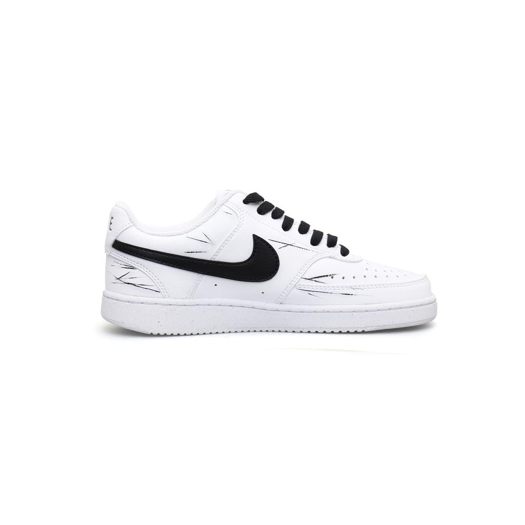 Nike Court Vision 1 Rezistente la Alunecare Rezistente la Abraziune Pantofi de Skateboard Joasă pentru Bărbați Negru Alb DH2987-101(Echipa303-)