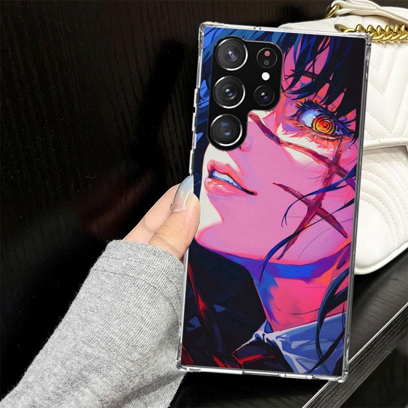 C-Chainsaw Man Yoru War Devil Hülle für Samsung Galaxy S25 S24 S23 S22 Ultra Weiche Handyhülle S25 Edge S21 Plus S20 FE S10 + Bla