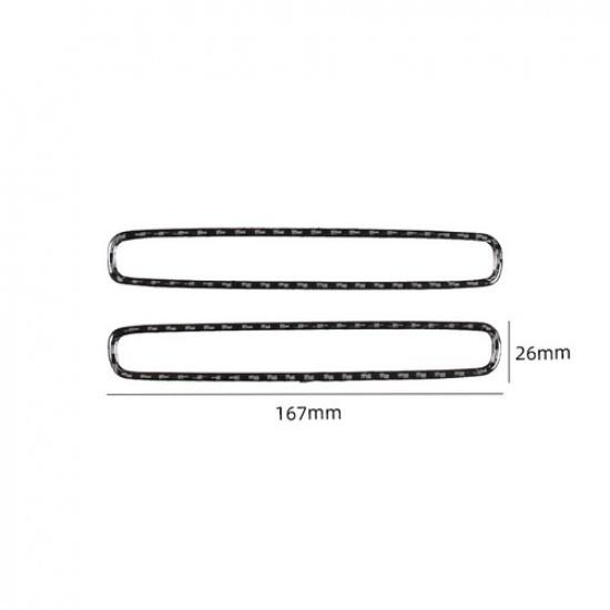 2pcs Carbon Fiber Front Door Air Outlet Vent Cover Trim for Dodge Charger 15-22
