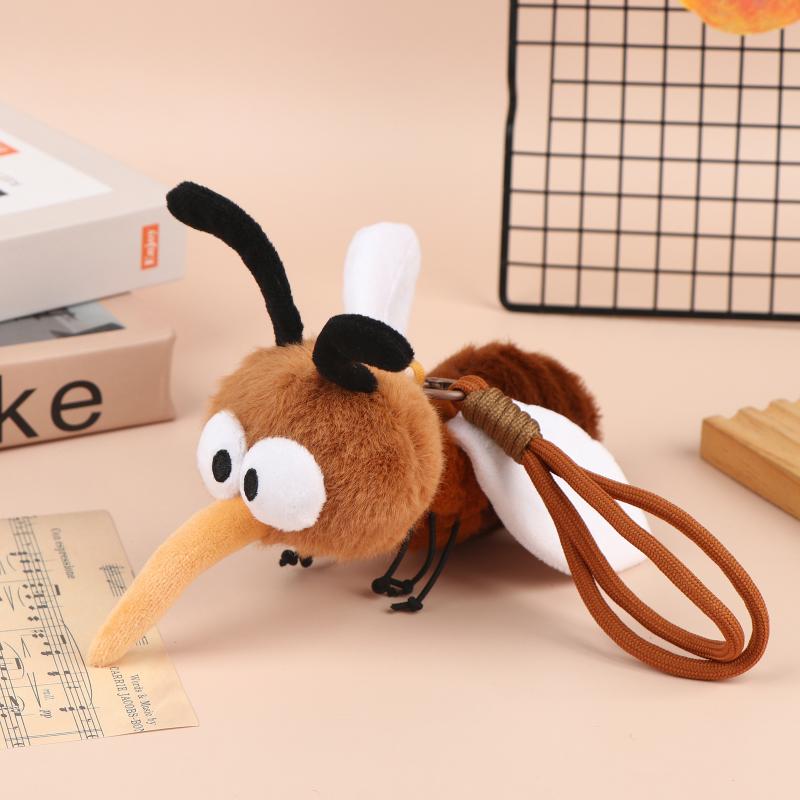1Pcs Funny Mosquito Plush Doll ,Creative Mosquito Bag Pendant Charm, Novelty Weird Plush Toy For Backpack Decor Gift For Friends