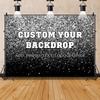 Op maat Gemaakte Vinyl Achtergrond Gepersonaliseerde Foto Banner Upload Uw Eigen Afbeelding Foto Tekst Logo Kinderfeest Bruiloft Verjaardag Banner