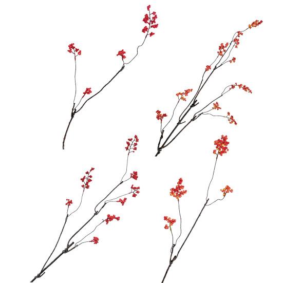 Artificial Holly Berries Long-Lasting Maintenance-Free Realistic Holly Berry Branches Bright Red Festive Home Decor