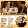 Wooden Graduation Photo Frame 2026 Year Display Stand with Floral Engraving and Congratulatory Text for Graduate Keepsake Decoration
