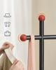 SONGMICS Scaffale porta abiti HOME, Appendiabiti con mensola per scarpe, Scaffale portaoggetti resistente, 6 ripiani portaoggetti, 2 barre appendiabiti, Ganci a forma di fiammifero