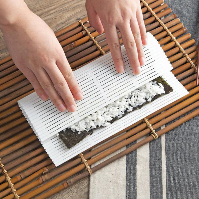 DIY Sushi Roller Mats Washable Reusable Sushi Roll Mold Mat DIY Food Rolling Rice Rolling Maker Cake Roll Pad