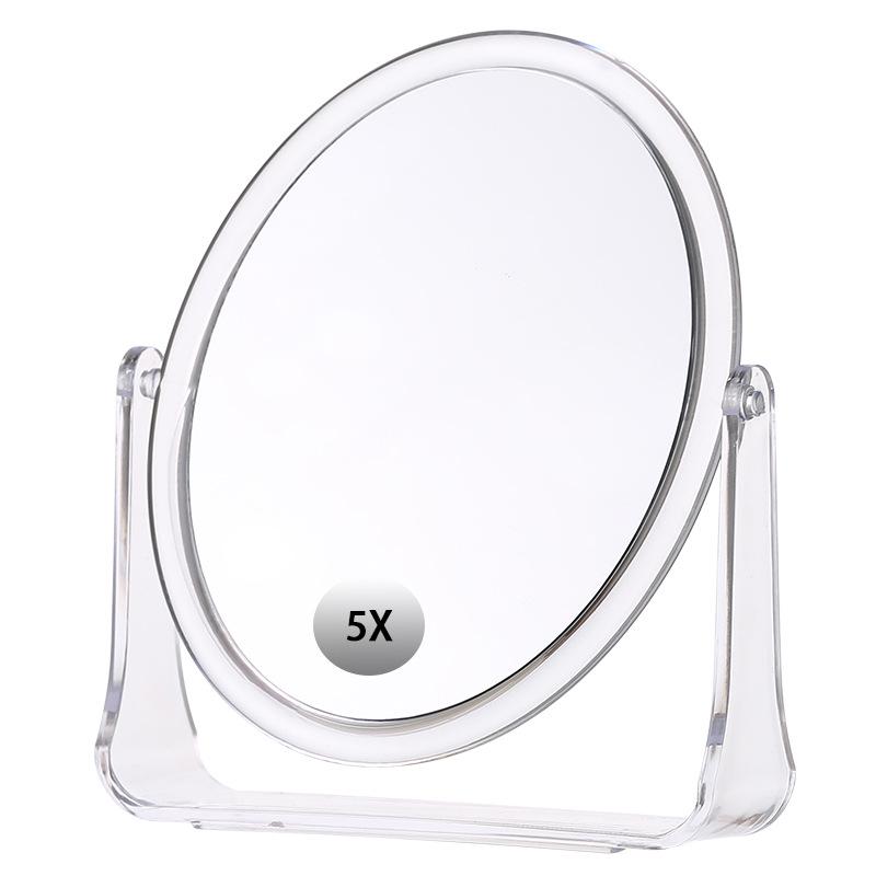 Acrylic Desktop Vanity Mirror for Bedroom or Dorm - Clear Tabletop Makeup Mirror