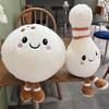 Kawaii Plush Bowling Ball Toy Soft Skin-Friendly Simulated Bowling Pins Decorative Sleeping Companion Gift for Friends