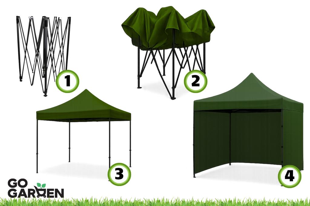 Zahradní stan, samorozkládací altán, komerční altán, střecha 3x3m