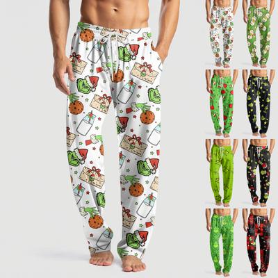 Herren Strickmode Print Tasche Freizeithose Schlafanzughose