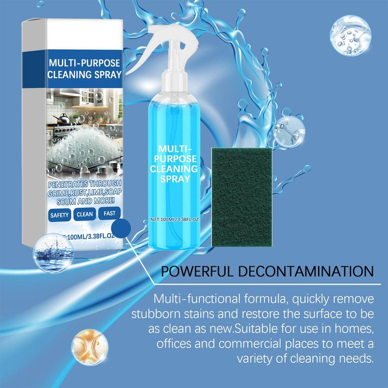 Multi-purpose Cleaner Spray Bathroom Scale Cleaner Long-term Mild Bathroom Odor Remover With Plant Extract For Oil Stain