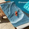 Coastal Orange Quick Drying Bath Towel Microfiber Beach Towel Light Weight Swimming Camping Yoga Beach Out